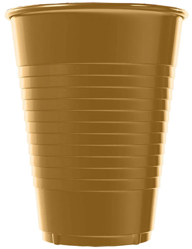 Gold 12oz Plastic Cups 50ct