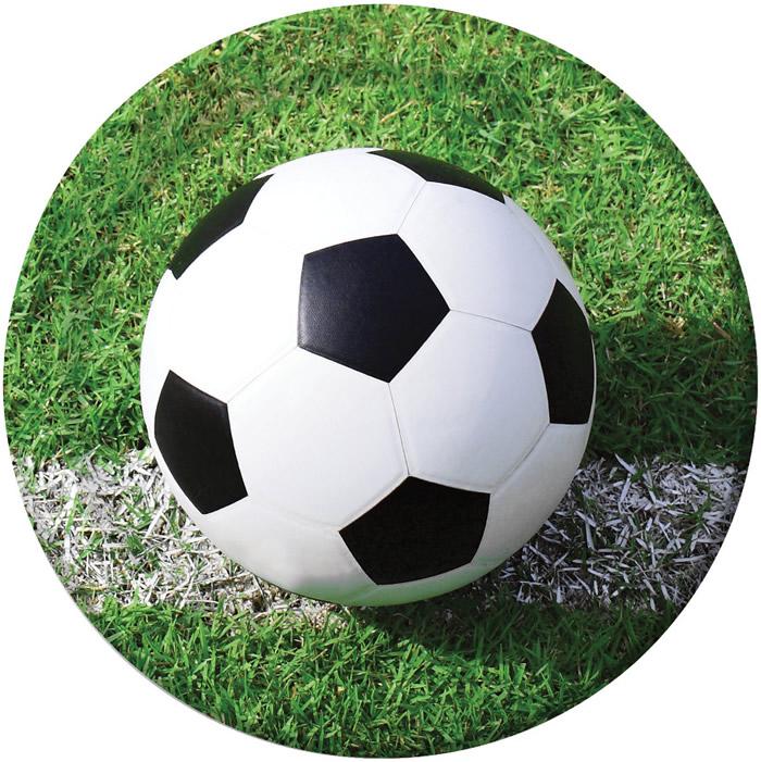 Sports Fanatics Soccer 9in Round Dinner Paper Plates 8ct