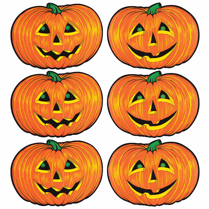 Jack-O-Lantern Cutouts 6ct