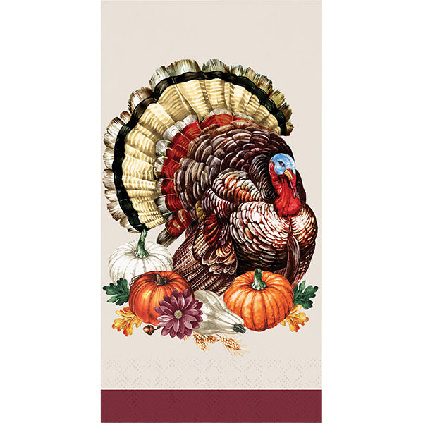 Vintage Turkey Paper Guest Napkins 16ct