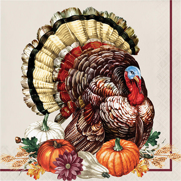 Vintage Turkey Dinner Napkins 16ct