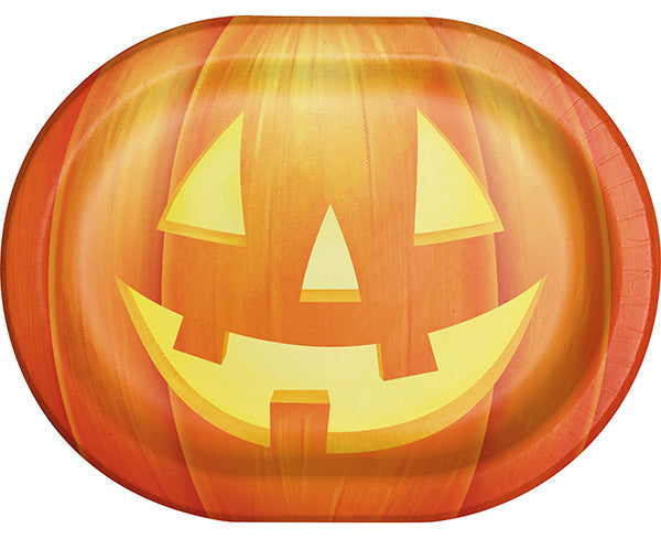 Pumpkin Party 10 x 12in Oval Paper Platters 8ct