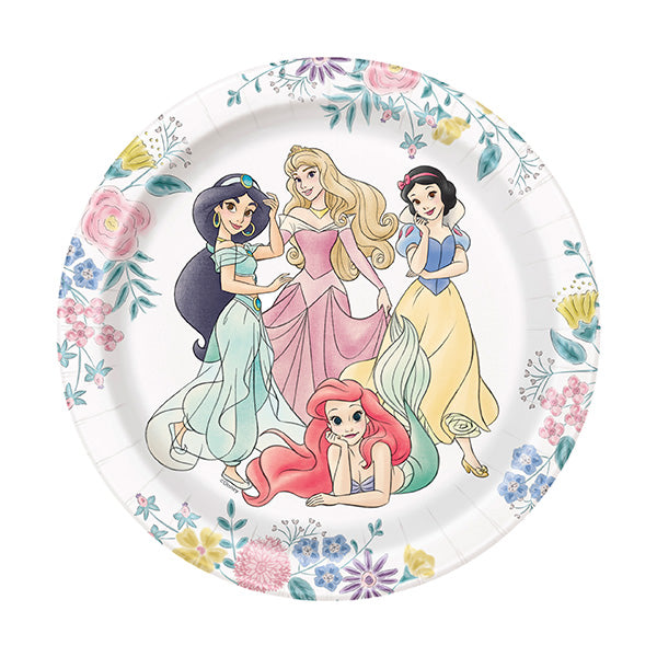 Disney Princess 7in Round Luncheon Paper Plates 8ct