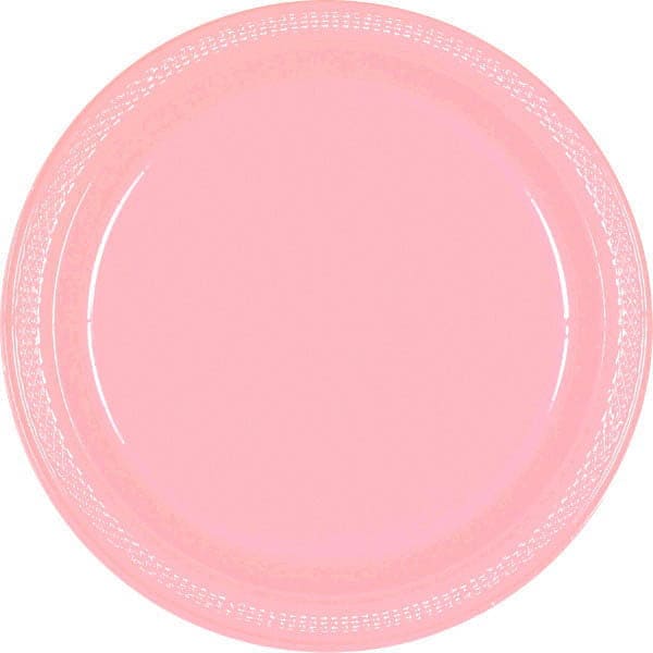 New Pink 10.25in Round Banquet Plastic Plates
