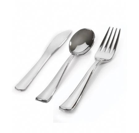 Silver Secrets Assorted Silver Plastic Cutlery