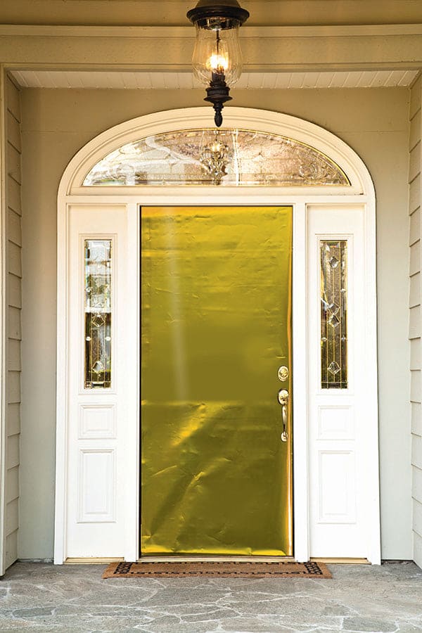 Gold Metallic Door Foil Cover
