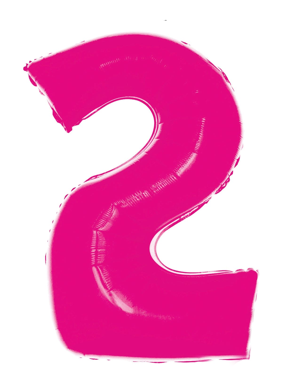 40in Number 2 Pink Mylar Balloon
