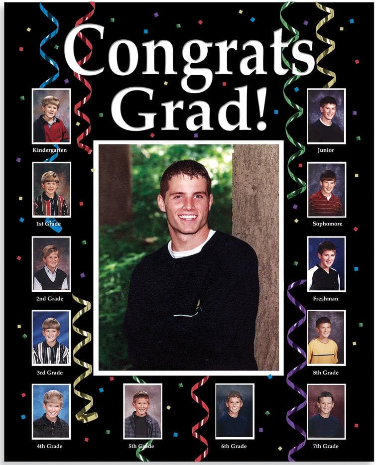 Personalized Grad Through the Years Photo Frame