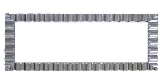 White with Silver Wavy Edge Tray 14in x 6in