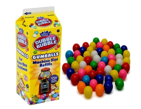 Dubble Bubble Gumballs Refill Carton 20oz