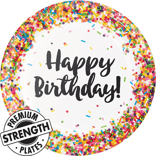 Sprinkles 8.75in Round Dinner Paper Plates 8ct