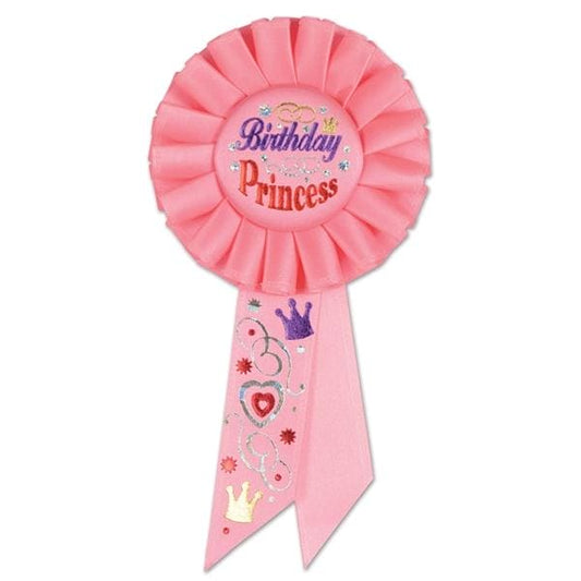 Birthday Princess Pink Rosette Ribbon