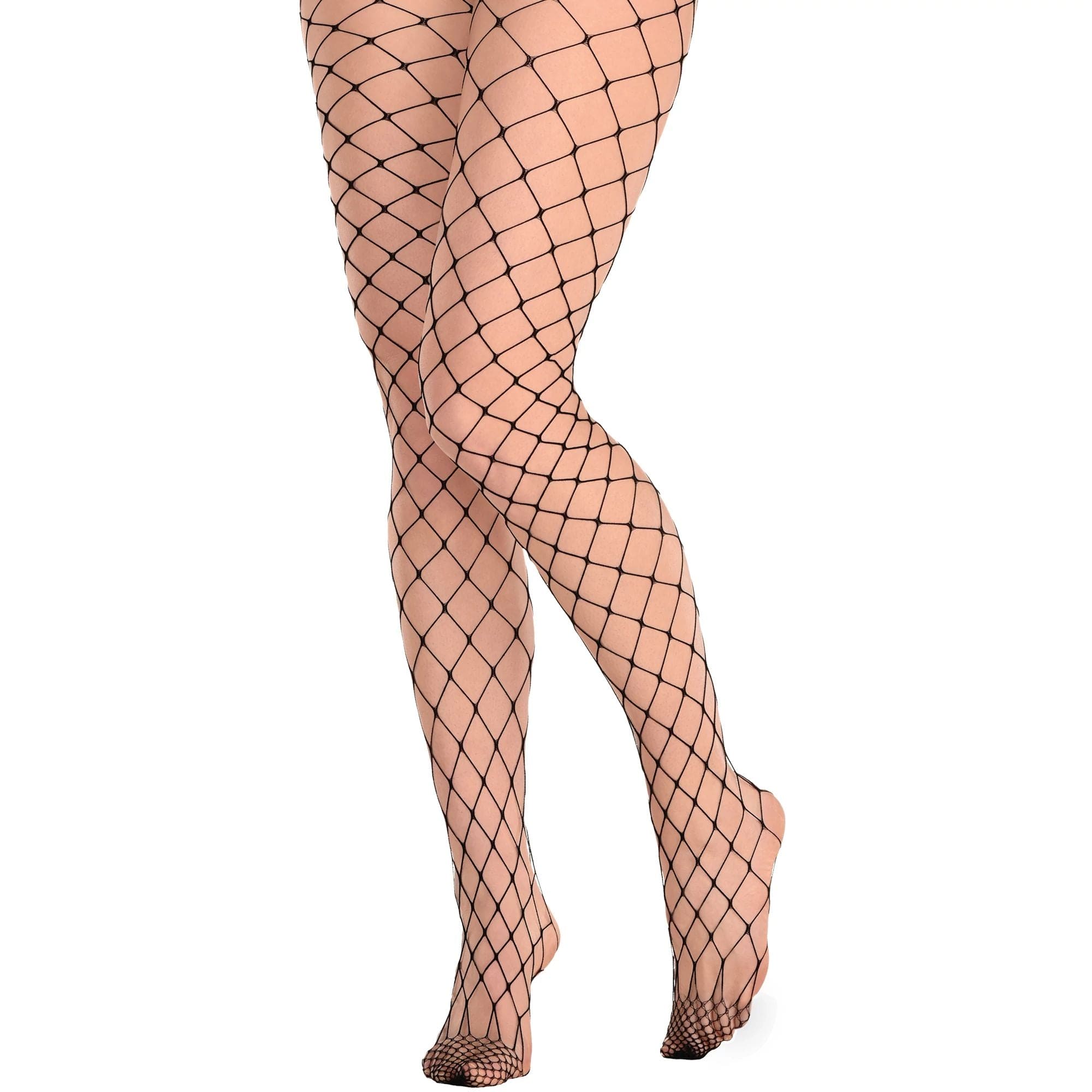 diamond fish net Black Big Diamond Fish Net Stockings Adult