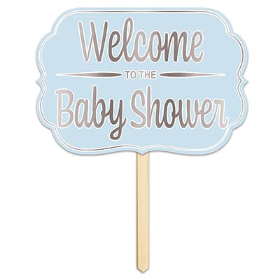 Welcome Shower Boy Lawn Sign