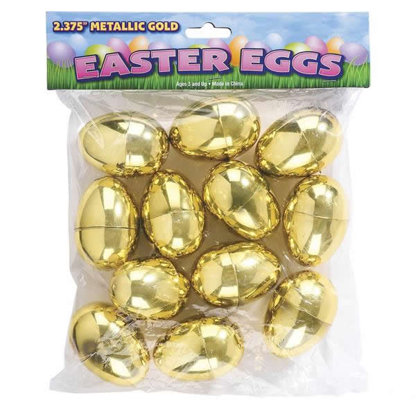 Golden Easter Eggs 2.5in