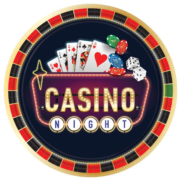 Roll the Dice 10.5in Round Banquet Paper Plates