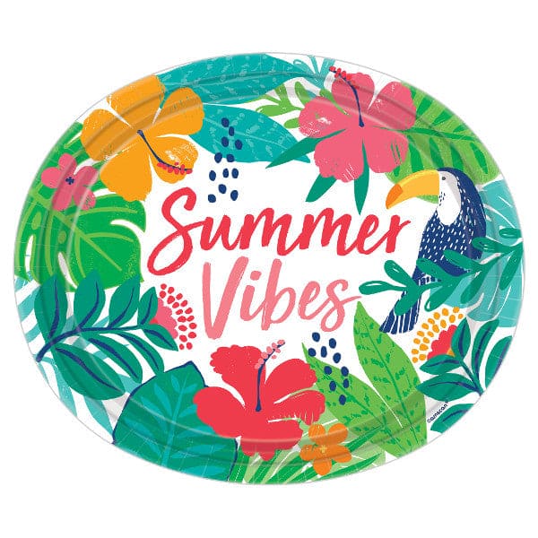 Tropical Jungle 10 x 12in Oval Platters 18 Ct