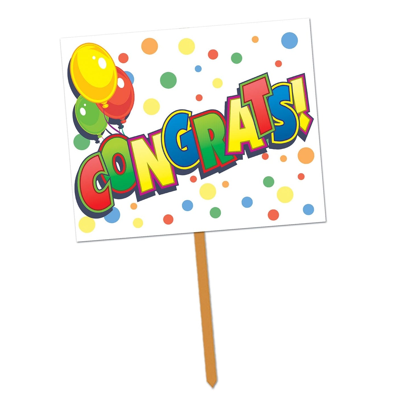 "CONGRATS" Rainbow Yard Sign