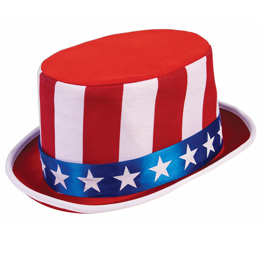 Red White Blue Patriotic Top Hat