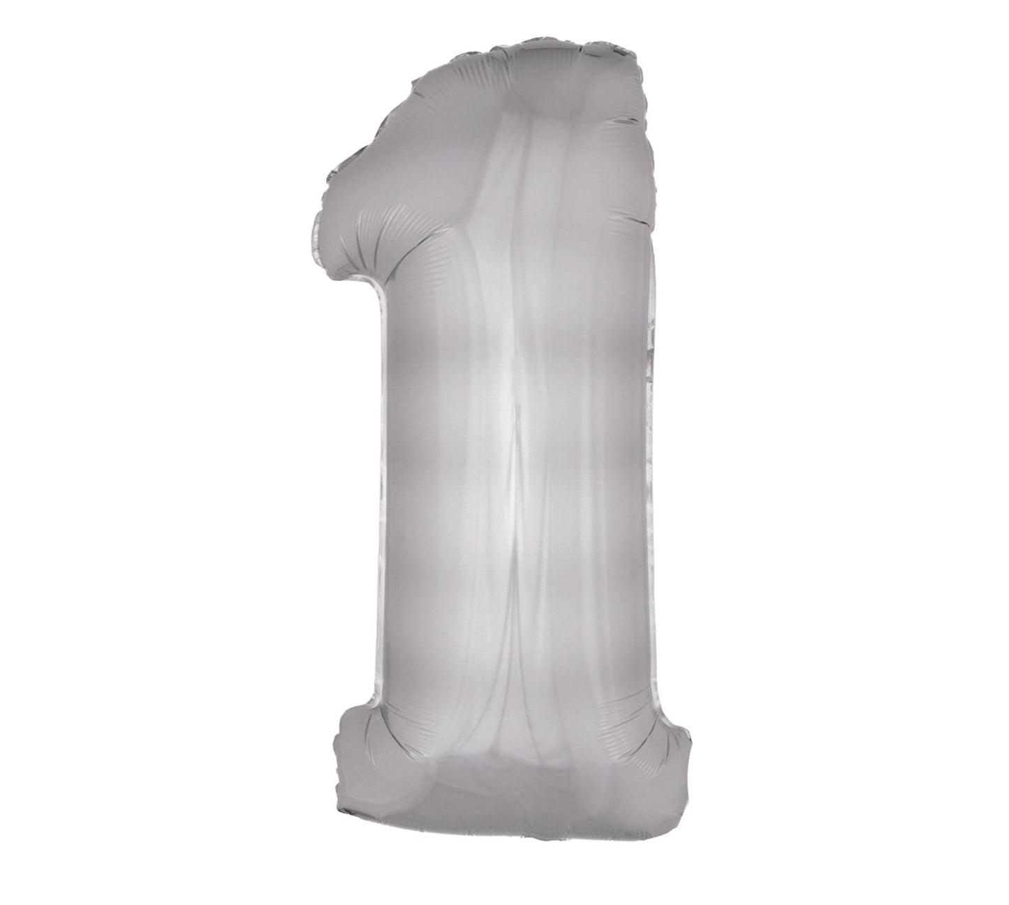 40in Number 1 Silver Mylar Balloon