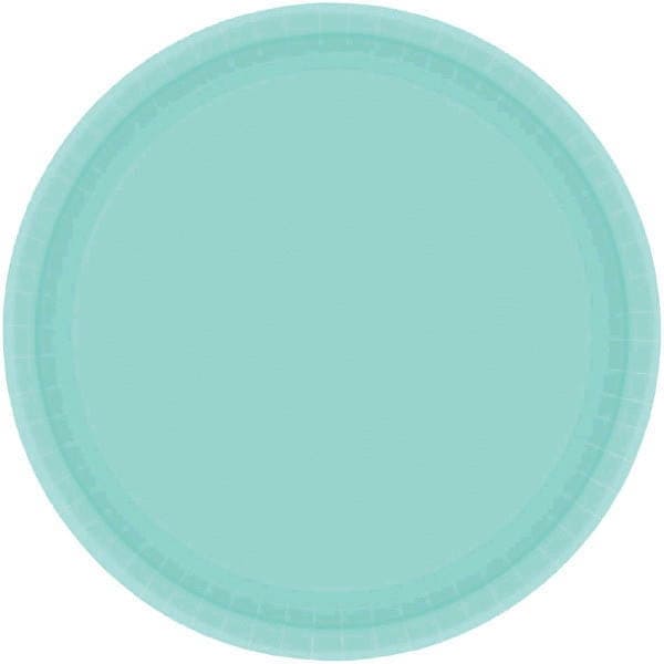 Robin's Egg Blue 9in Round Dinner Paper Plates