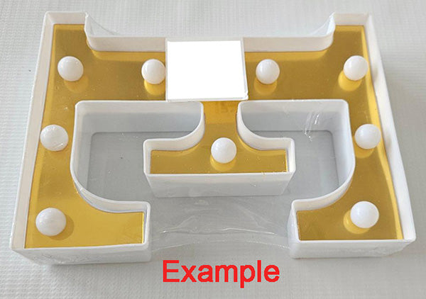 Gold 8in LED Light Letter D Centerpiece