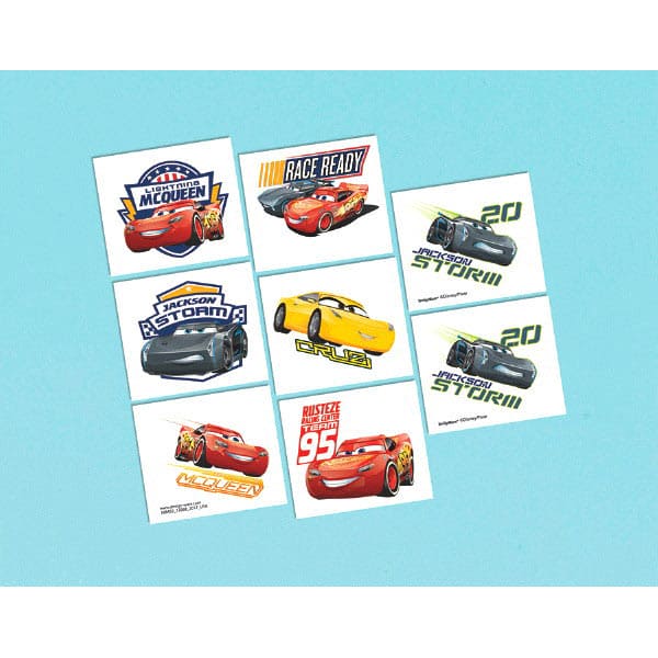 Disney Cars 3 Temporary Tattoo Favors
