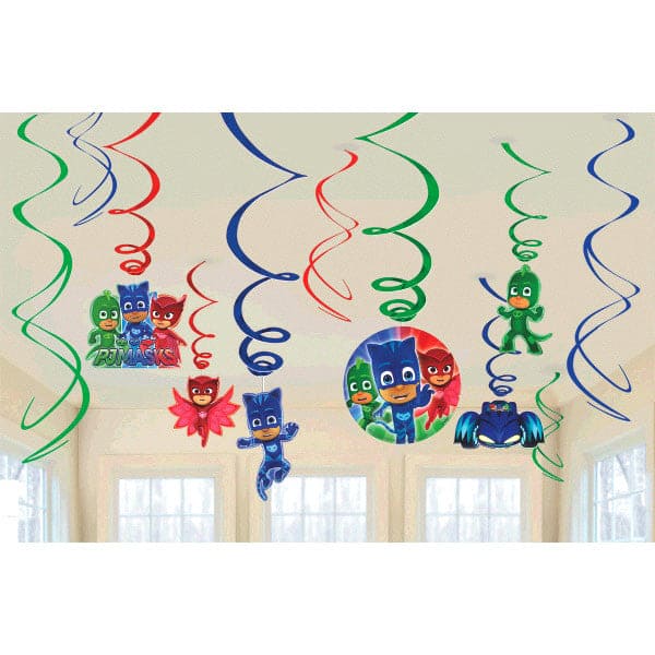 PJ Masks Value Pack Foil Swirl Decorations