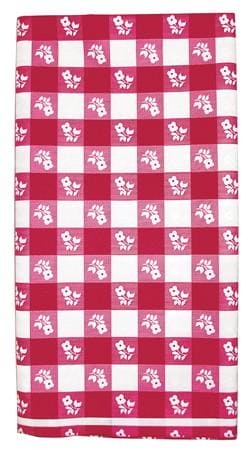 Red Gingham 54 x 108in Plastic Table Cover