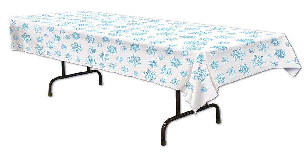 Snowflake 54 x 108in Plastic Table Cover