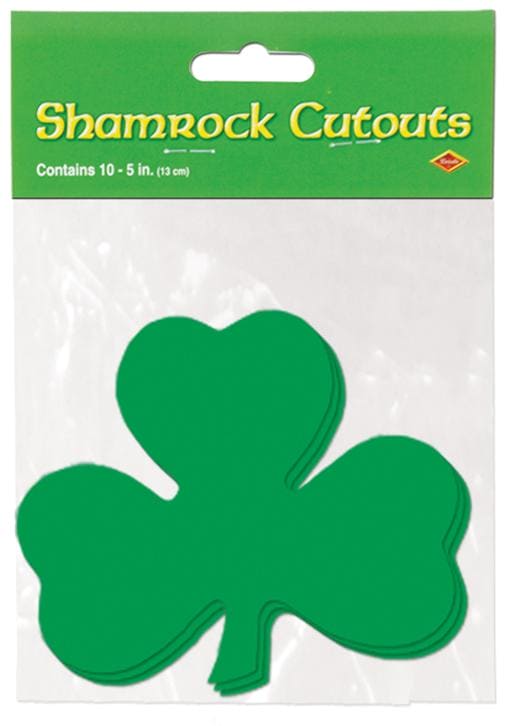 St. Patrick's Day Shamrock Cutouts 10 Ct