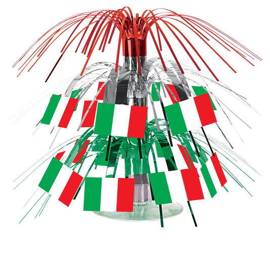 Italian Flag 7.5in Mini Cascade Centerpiece