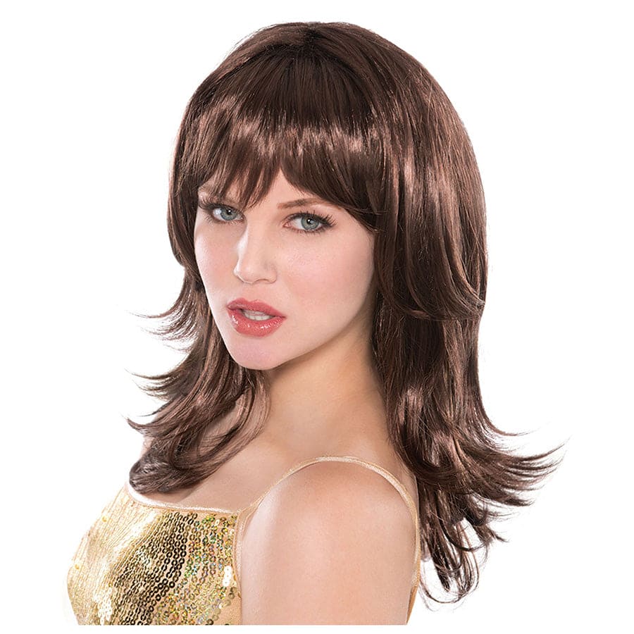 Brown Feather Shag Wig