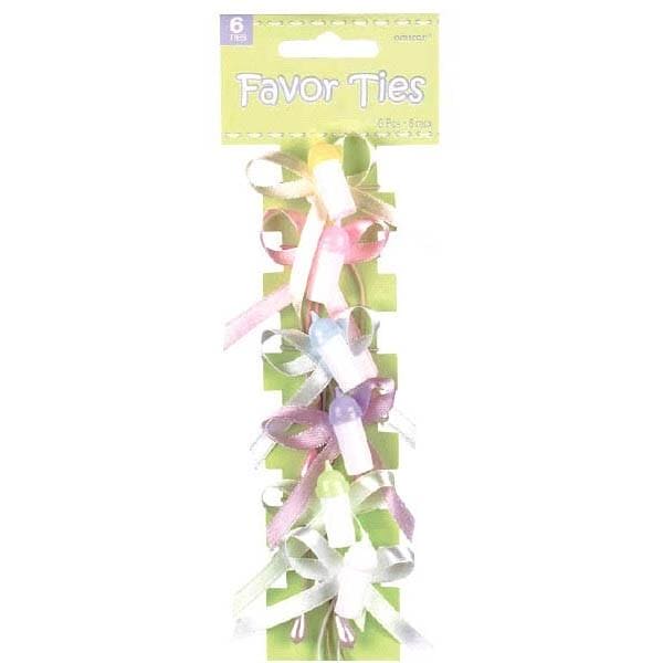 Multicolor Bottle Baby Shower Favor Ties