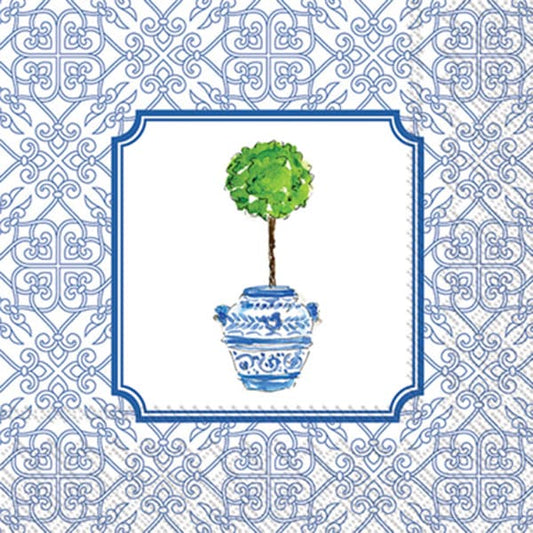 Blue Topiary Luncheon Napkins