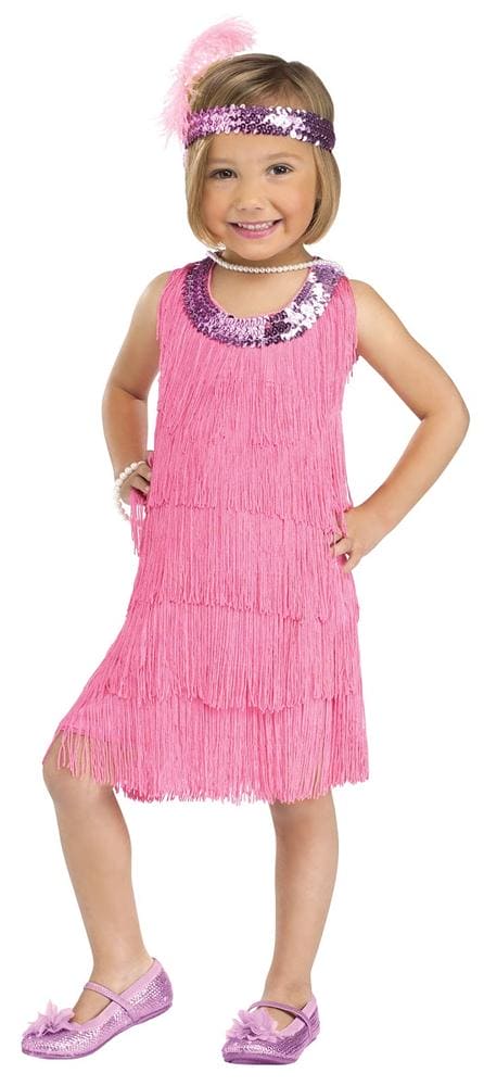 Pink Flapper Girls Costume