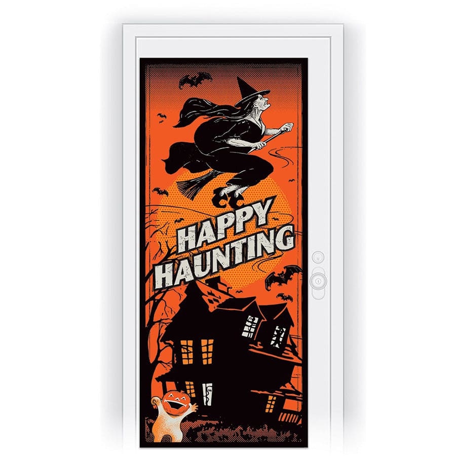 Vintage Halloween Door Cover 6' x 30"
