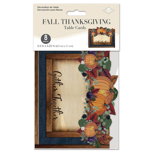 Fall Thanksgiving Table Cards 8ct