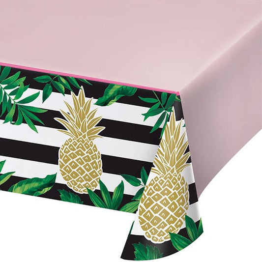 Pineapple Wedding 54 x 102in Plastic Table Cover
