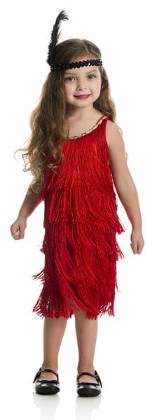 Red Fashion Flapper Kids Costume