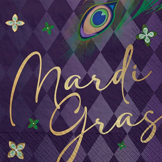Mardi Gras Masquerade Luncheon Napkins 16ct
