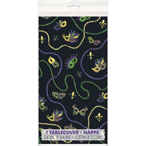 Mardi Gras 54in x 84in Plastic Table Cover