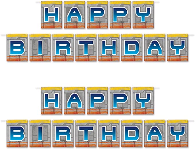 Birthday 2 Piece Space Streamer Banner