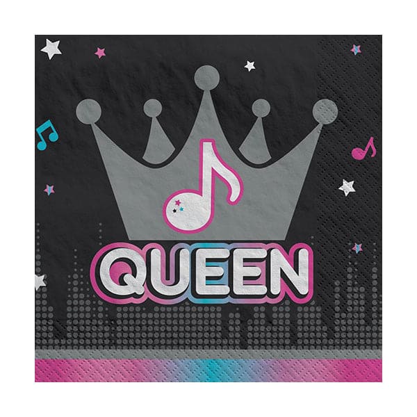 Internet Famous Viral "Queen" Music Note Beverage Napkins 16 ct.