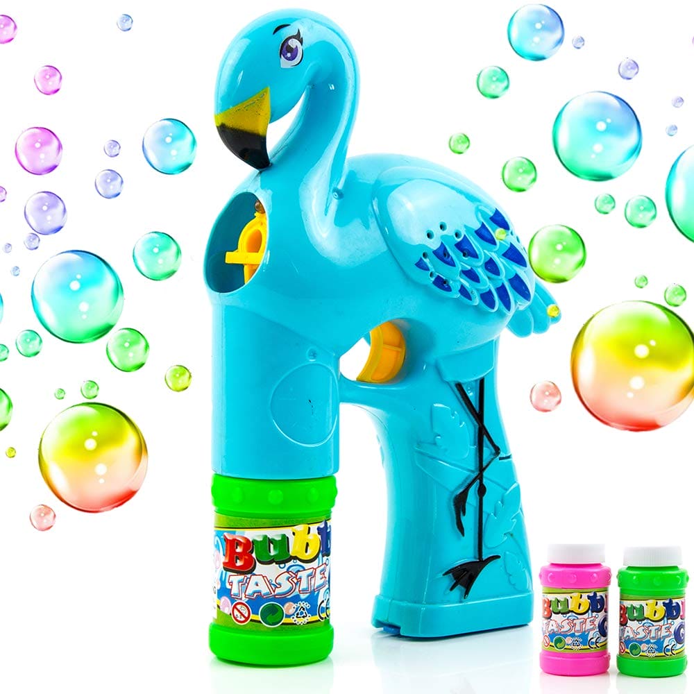 Blue Flamingo Bubble Gun