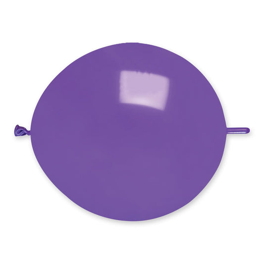 13" Latex Linking Balloon Purple 50 ct
