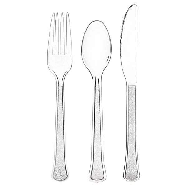 Heavy Weight Cutlery Assorted - Clear