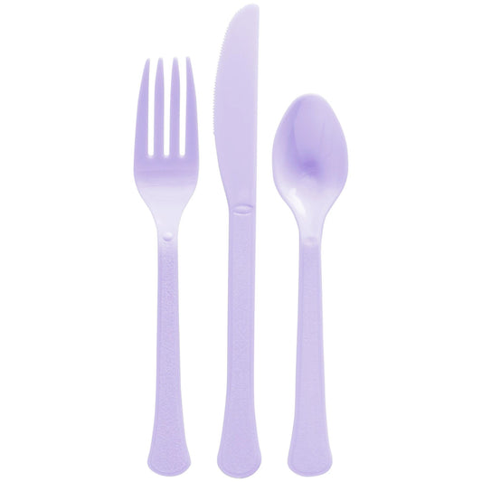 Heavy Weight Cutlery Asst., High Ct. - Lavender 200 Ct