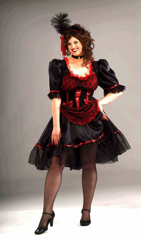 Sexy Saloon Girl Adult Full Figure Costume