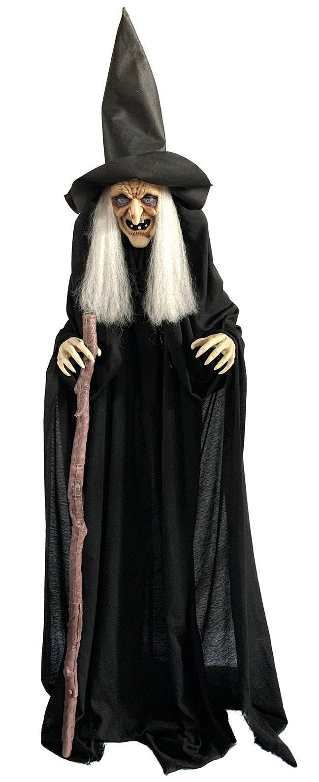 Standing Animated Witch with Cane 72in